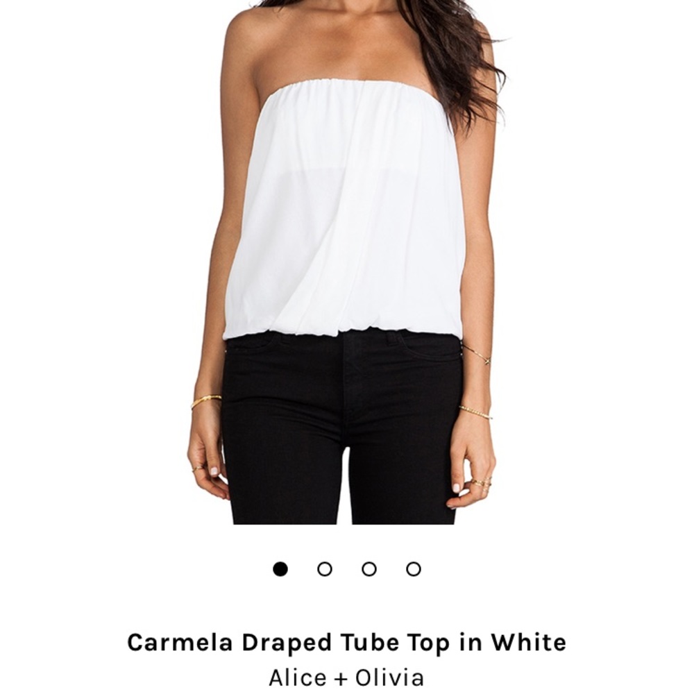 Alice + Olivia White Tube Top